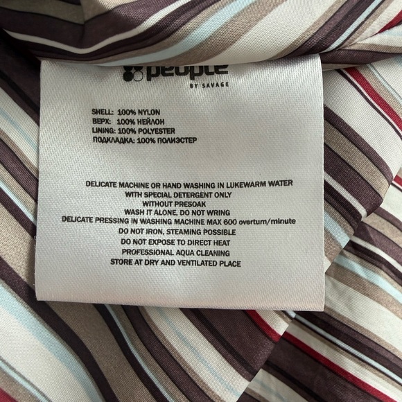 Brown Long Coat with Striped Lining - Picture 5 of 5